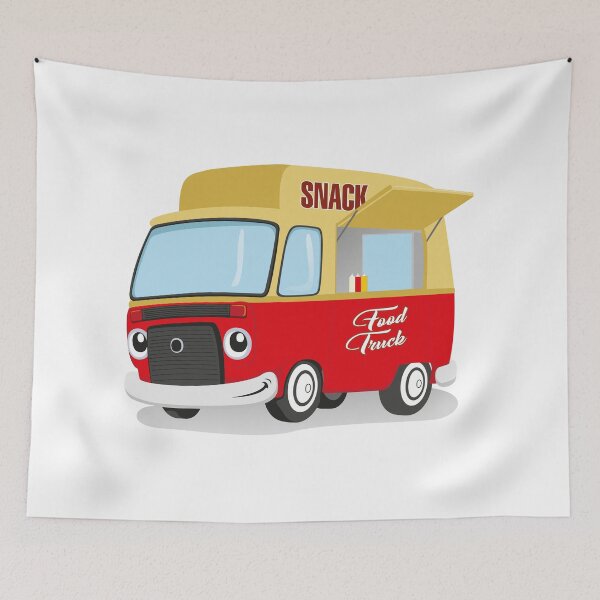 Item preview, Illustration of a food truck mascot, food delivery vehicle designed and sold by LucianoCosmo.