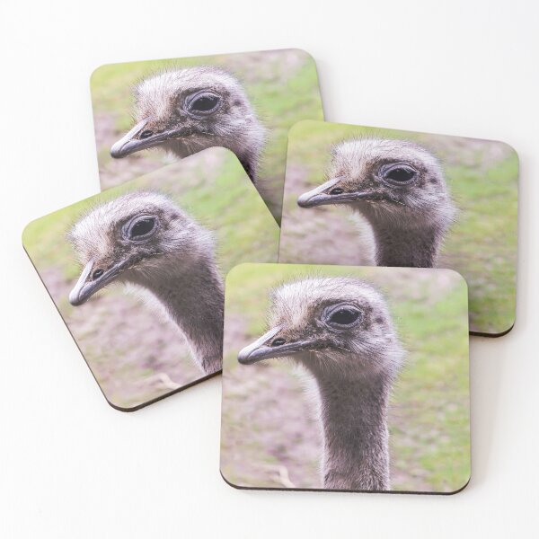 Item preview, Closeup portrait of common ostrich designed and sold by lena-maximova.