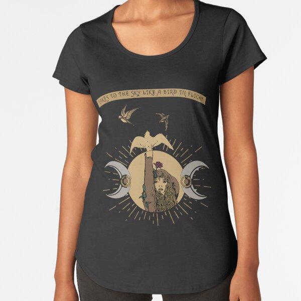 Takes to the sky like a bird in flight - Dreams & Freedom Premium Scoop T-Shirt