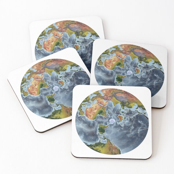 Item preview, WGS 1984 Australian Antarctic Polar projection - World Relief Map showing land and oceans designed and sold by ThinkAboutMaps.