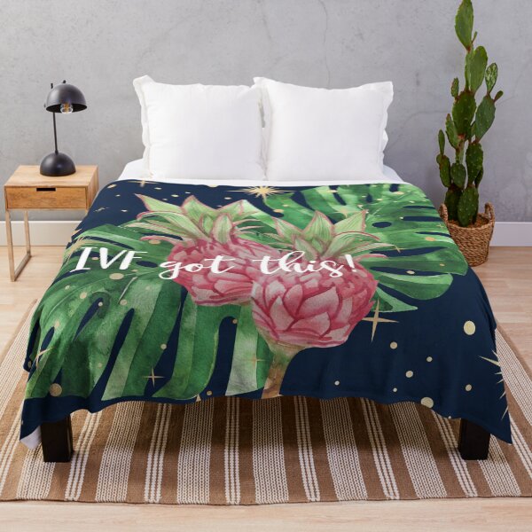 Item preview, IVF Got This Pineapples & Tropical Palm Leaves - Navy Blue designed and sold by Breece.