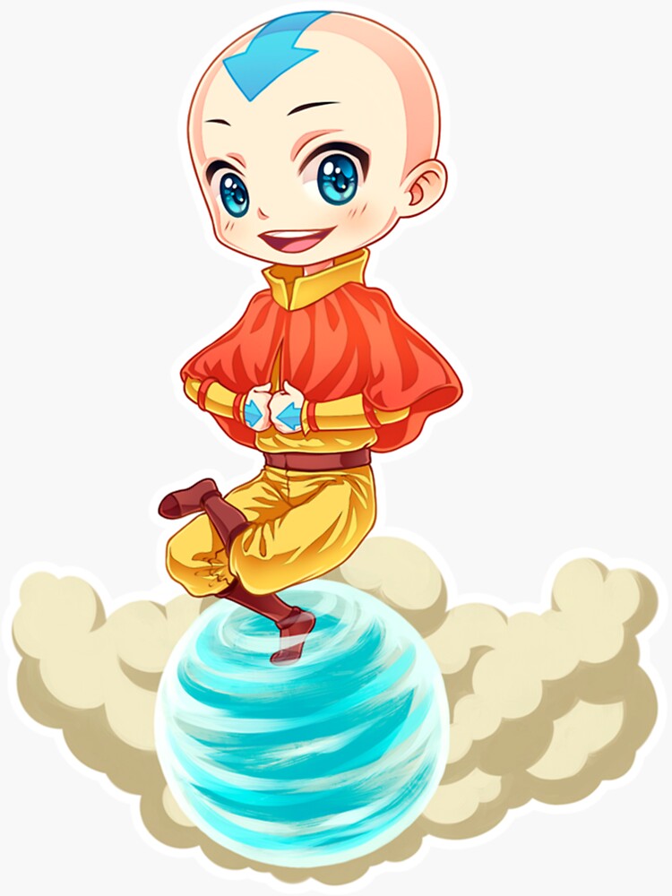 Aang Chibi 3 Avatar The Last Airbender Chibi Sticker By Anime Dude