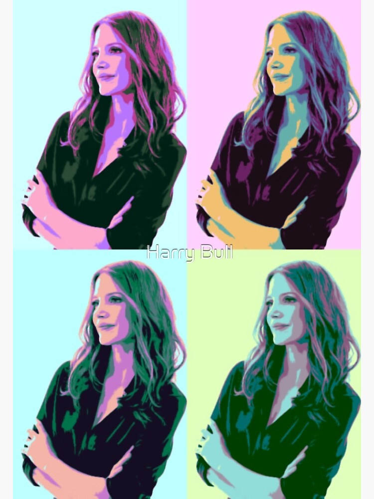 Aperçu 3 sur 3. Impression photo avec l'œuvre Jessica Chastain Pop Art créée et vendue par HarryBull.