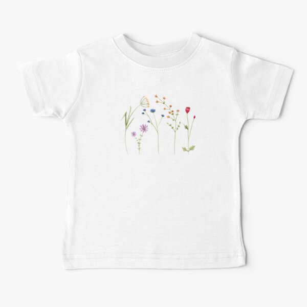 Wildflower Watercolour Tatra Cottage Baby T-Shirt