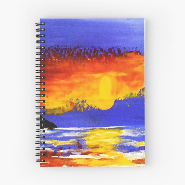 Item preview, sunset beach bespoke original abstract summer beach by zhane-art designed and sold by zhane-art.