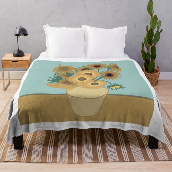 Item preview, Illustration of a vase with sunflower flower, monet re-reading designed and sold by LucianoCosmo.