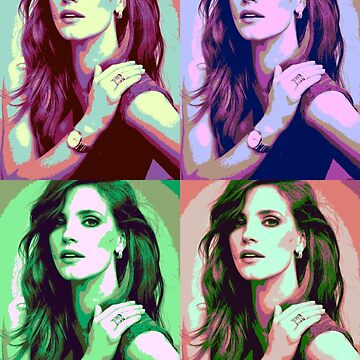 Aperçu de l'œuvre Jessica Chastain Pop Art de Harry Bull