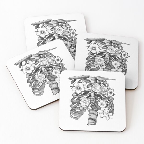 Item preview, Rib cage with flowers designed and sold by Believe-In-Art.