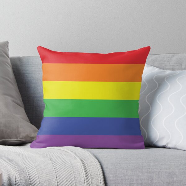 Rainbow Love Pride Apparel Agender LGBTQ Homosapien Party Subtle Pride Flag Throw Pillow 18x18 Multicolor