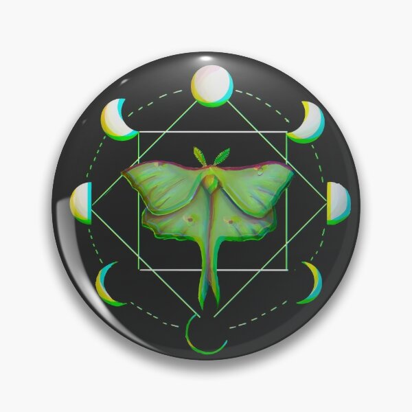 Creepy Pins And Buttons Redbubble - moon moth mona roblox wikia