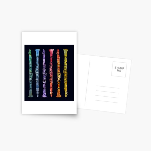 Item preview, Rainbow Clarinets designed and sold by PaintboxCollage.