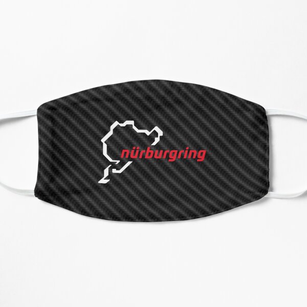 Nurburgring Red on Diagonal Carbon Background Fan Art Logo Mask