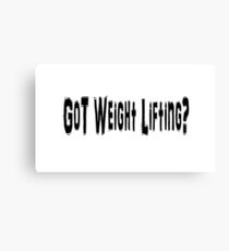 Weight Lifting Canvas Print