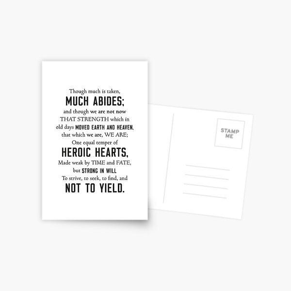 Item preview, Heroic Hearts Ulysses Quote, Tennyson designed and sold by shminoa.