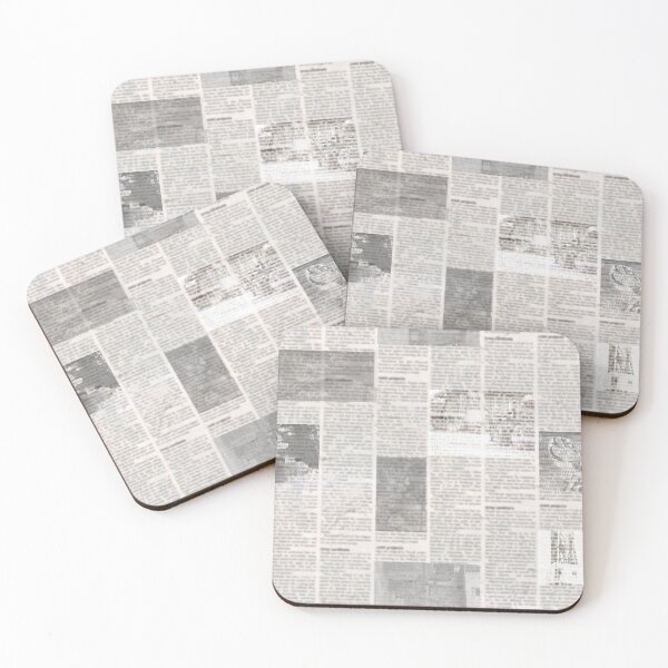 Item preview, Old grunge unreadable vintage newspaper paper texture seamless pattern designed and sold by olgersart.