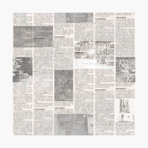 Old Grunge Unreadable Vintage Newspaper Paper Texture Seamless Pattern Photographic Print For Sale By Olgersart Redbubble