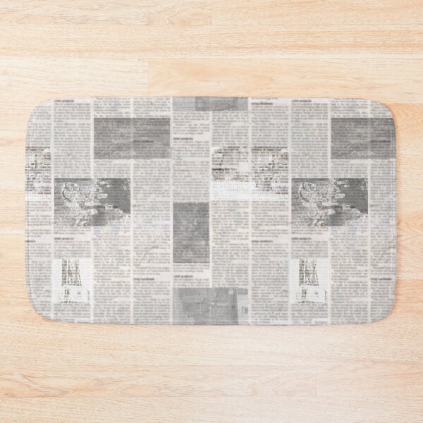 Item preview, Old grunge unreadable vintage newspaper paper texture seamless pattern designed and sold by olgersart.