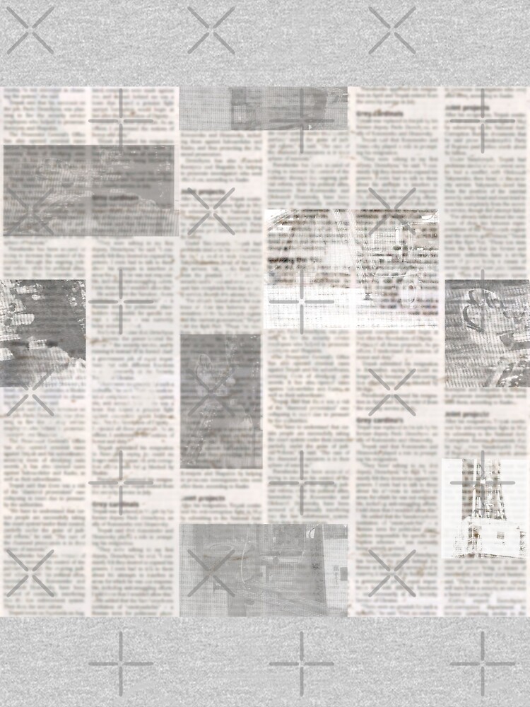 Old grunge unreadable vintage newspaper paper texture seamless