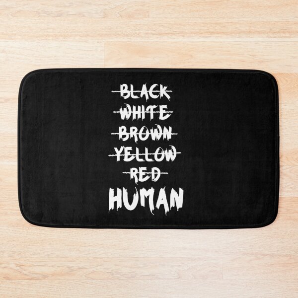 Item preview, Black White Brown Yellow Red Human No Racism designed and sold by theshirtinator.