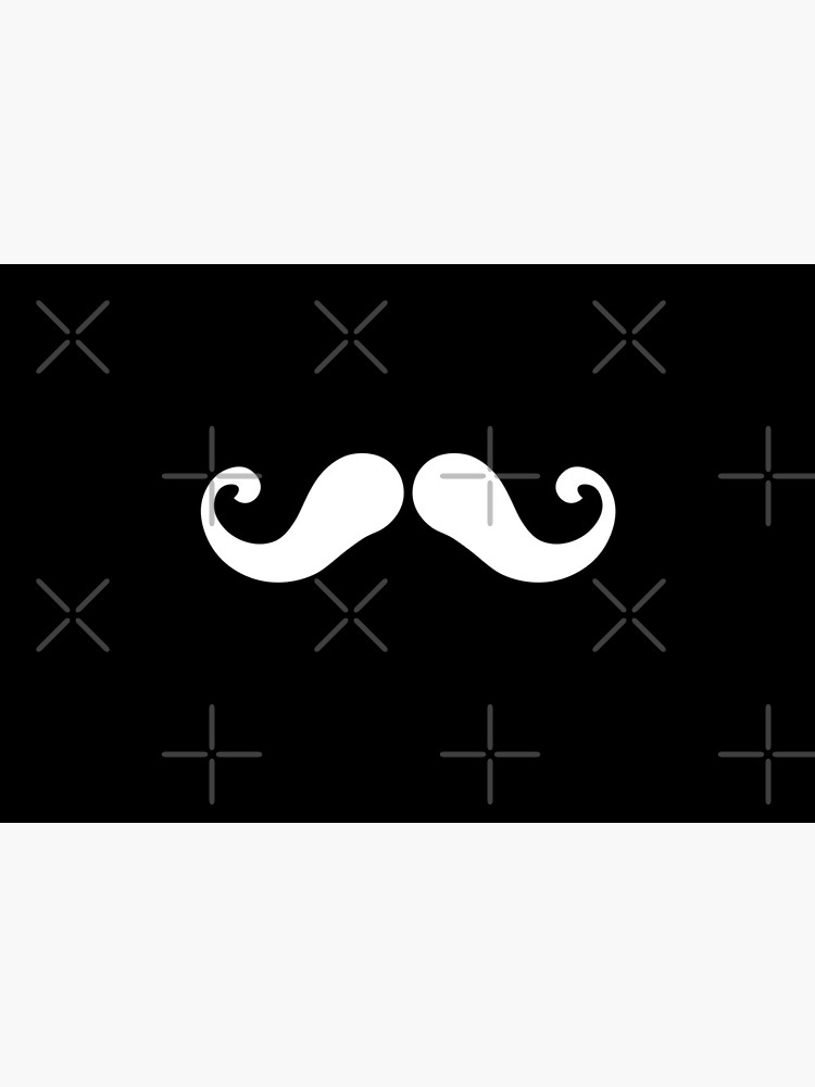 Handlebar Mustache Face Mask Mouth White on Black by amyelyse