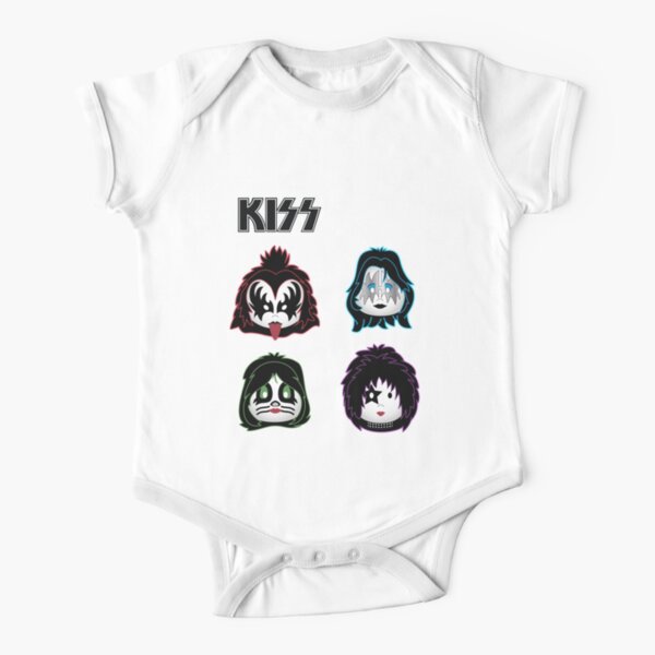 Kiss Band - Solo - Cute design for kids Short Sleeve Baby One-Piece
