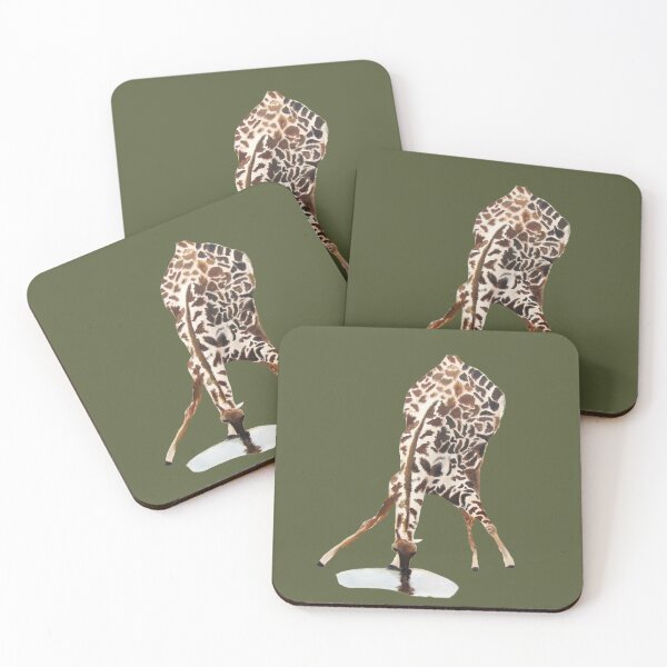 Item preview, A Giraffe Drinking From A Puddle designed and sold by AbbysArtz.