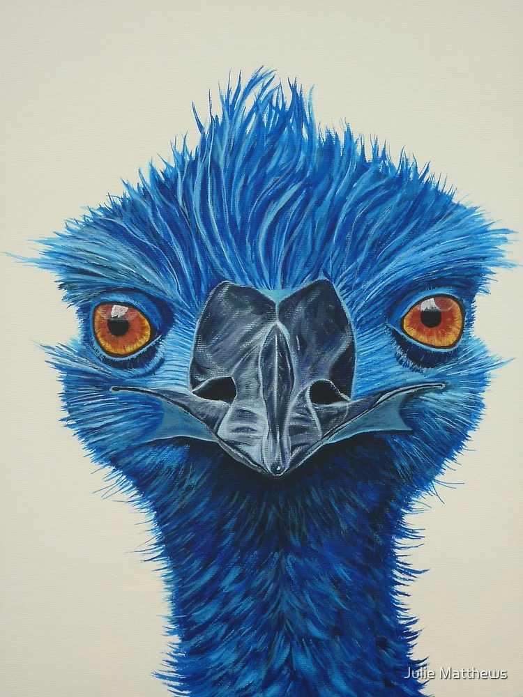 Blue Emu Bird by DejaVu Designs
