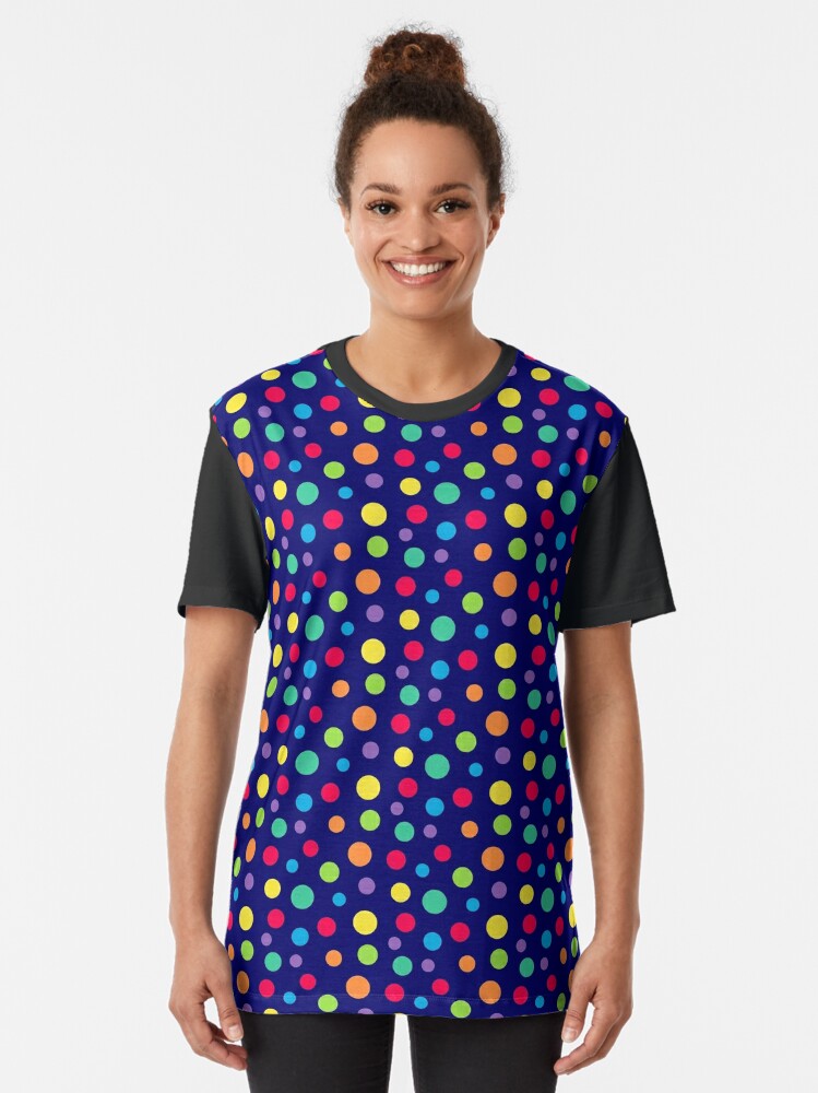 Rainbow fashion polka dot shirt