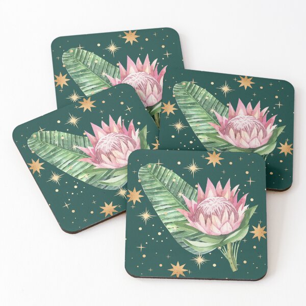 Item preview, Magic Stars and Tropical Bouquet Palm Leaf - Deep Green designed and sold by Breece.