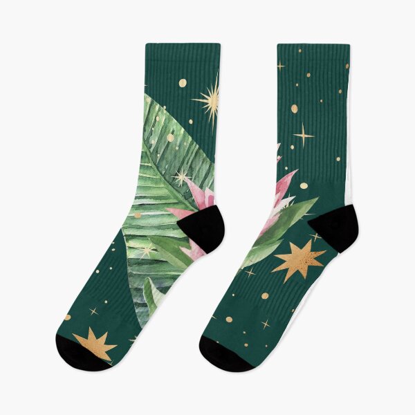 Item preview, Magic Stars and Tropical Bouquet Palm Leaf - Deep Green designed and sold by Breece.