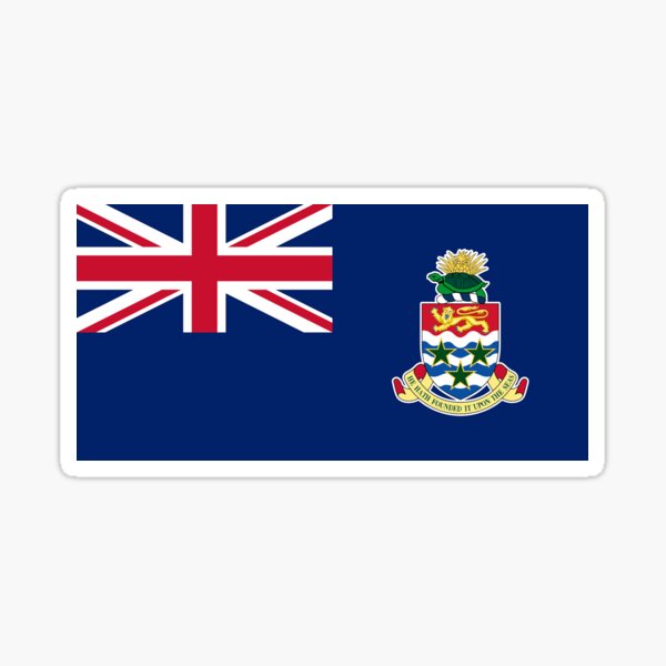 NEW CAYMAN ISLANDS PRISMATIC FLAG STICKER FREE SHIPPING 