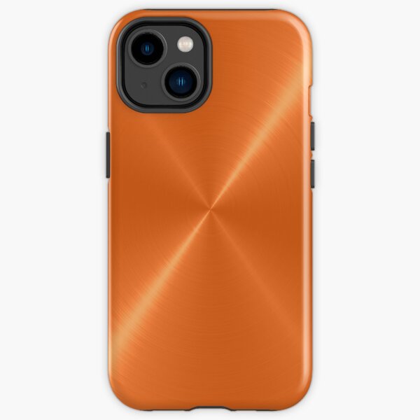 Orange Stainless Shiny Steel Metal iPhone Tough Case