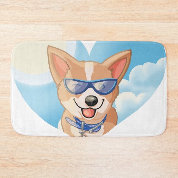 Item preview, Corgi in the summer, winking corgi wearing sunglasses designed and sold by Sofia Dimitriadou.
