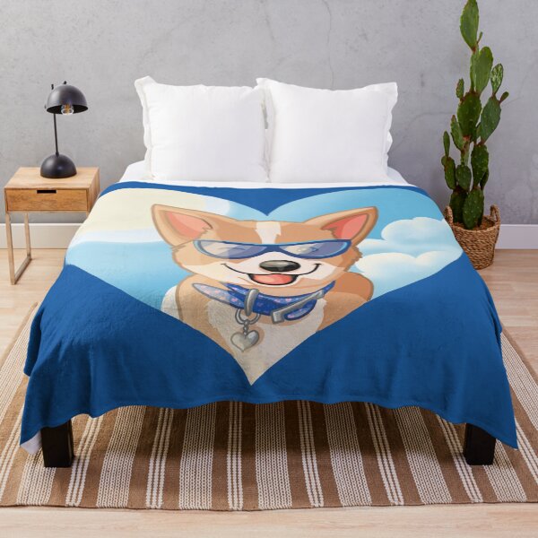 Item preview, Corgi in the summer, winking corgi wearing sunglasses designed and sold by Sofia Dimitriadou.