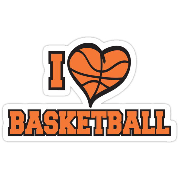 "I Love Basketball" Stickers by SportsTShirts Redbubble