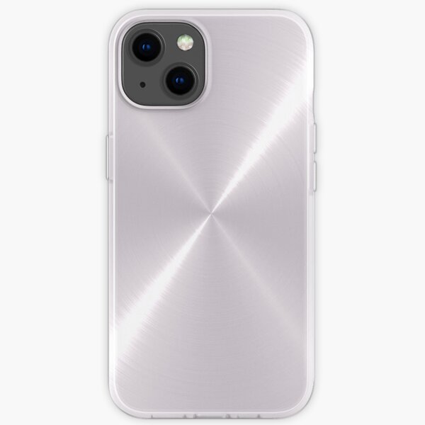 Silver Stainless Shiny Steel Metal iPhone Soft Case