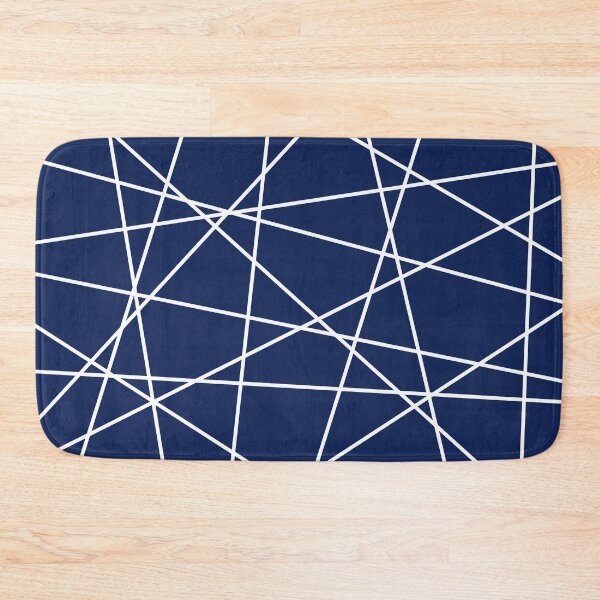 Item preview, Geometric Lines (white/navy blue) designed and sold by Design Minds Boutique.