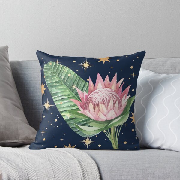 Item preview, Magic Stars and Tropical Bouquet Palm Leaf - Navy designed and sold by Breece.