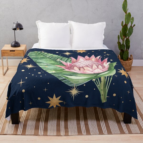 Item preview, Magic Stars and Tropical Bouquet Palm Leaf - Navy designed and sold by Breece.