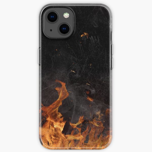 Fond de feu de flamme Coque souple iPhone