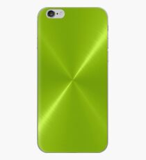 Lime Green Stainless Shiny Steel Metal iPhone Case