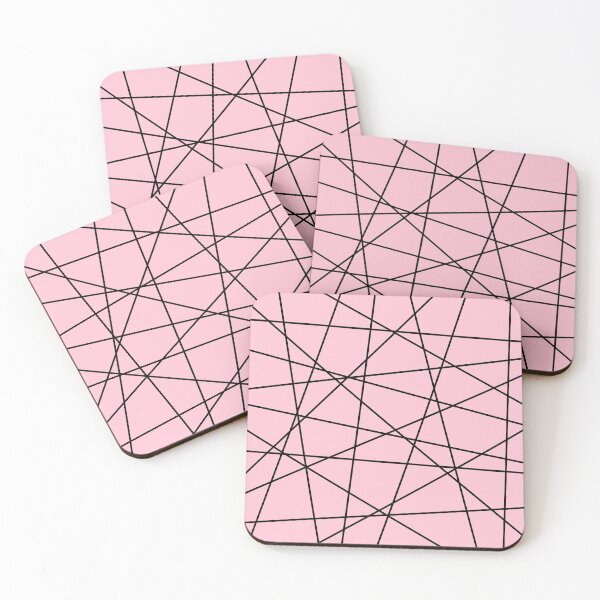 Item preview, Geometric Lines (black/blush pink) designed and sold by Design Minds Boutique.