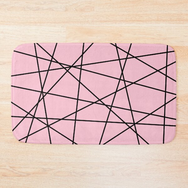 Item preview, Geometric Lines (black/blush pink) designed and sold by Design Minds Boutique.