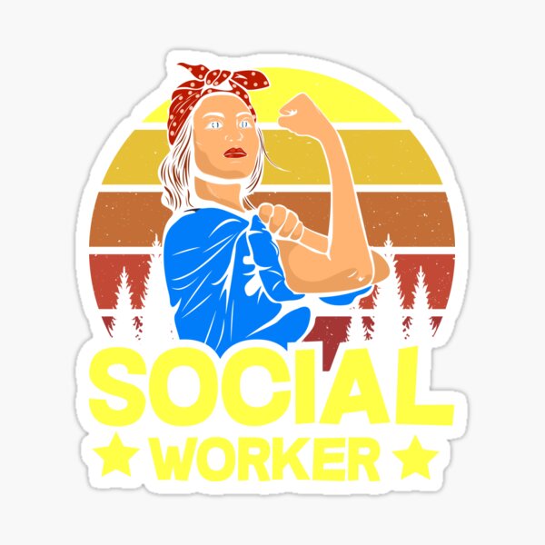 Item preview, Social Worker Female Vintage Strong Women Gift designed and sold by 2blackcherries.