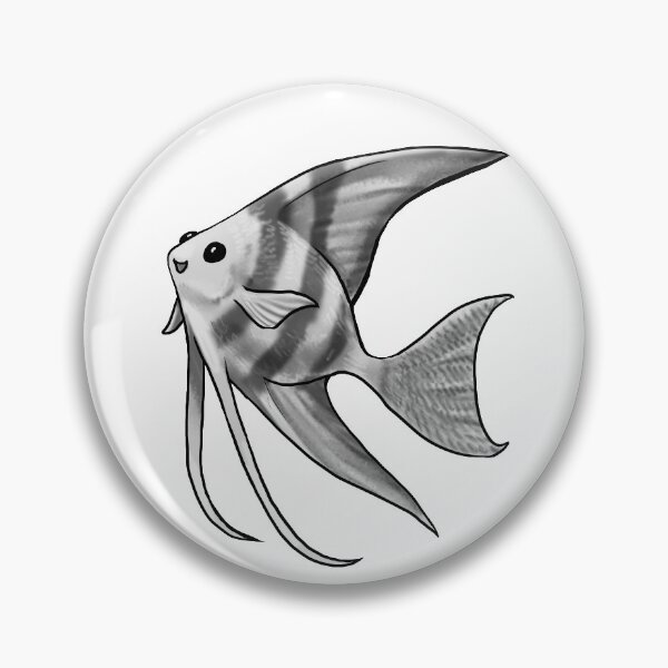 Item preview, Silver Striped Angelfish designed and sold by Jennifer Stolzer.