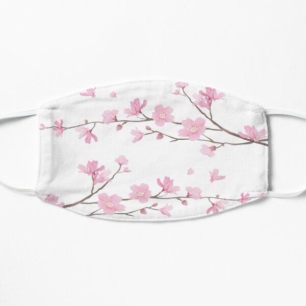 Cherry Blossom - White Flat Mask