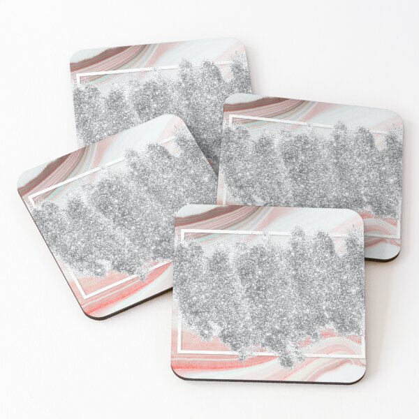 Item preview, Pink Marble & Silver Glamour designed and sold by newburyboutique.