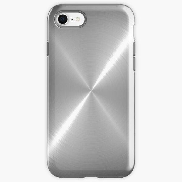 Silver Stainless Shiny Steel Metal iPhone Tough Case