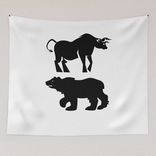 Item preview, Bull Bear stock market designed and sold by digiluminate.
