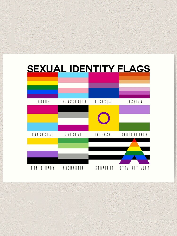 Sexual Identity Pride Flags Lgbtq Pride Month Art Print For Sale By Priscimissy Redbubble 